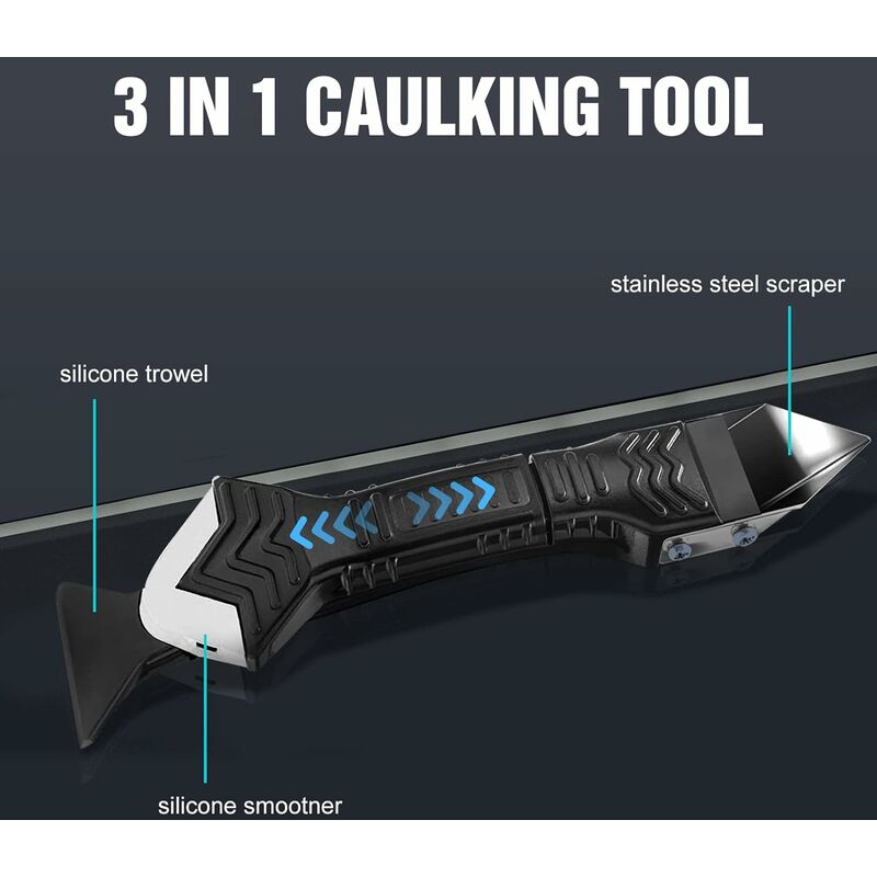 Bn-10pcs Ensemble D'outils De Calfeutrage En Silicone, Outil De Finition De  Dissolvant De Coulis De Lissage De Silicone 3 En 1, Grattoir De Truelle En