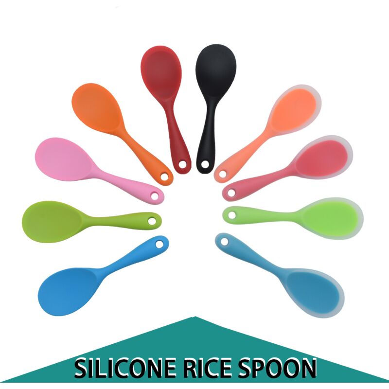 Pagaie de riz en silicone, cuillère de service de riz antiadhésive