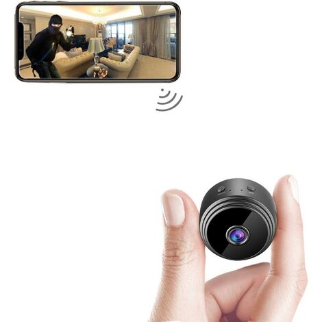 Caméra espion sans fil cachée WiFi Mini caméra HD 1080P Caméras de sécurité à domicile portables Covert Nanny Cam Petit enregistreur vidéo extérieur d'intérieur Vision nocturne activée par le mouvement A9