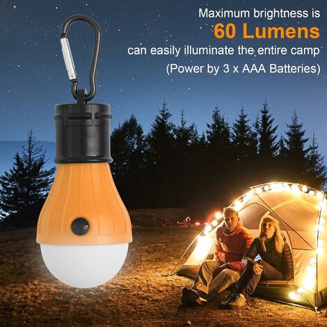 Mini Lampe Camping, SOS Lumière de Camping Portables Imperméables Lampes de  Tente, Lanterne de Camping D'urgence pour Randonnée en Plein Air Camping  [Classe énergétique A+](pile non incluse) 