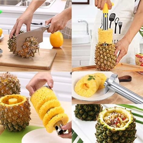 Coupe Ananas, Epluche Ananas Ananas Peeler en Acier Inoxydable Coupe Fruit  pour les Anneaux de Fruits de Cuisine : : Cuisine et Maison