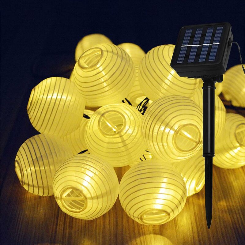 Guirlande Lumineuse Led Lampion, 5M 20 Led Lanterne Guirlande, 8 Modes  Décoration Lanternes Intérieures Extérieures Batterie [J5438]