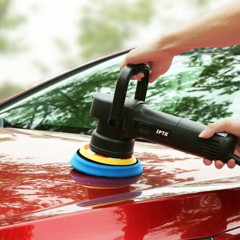 Kit 5 Pads Polissage 150mm - Pour Polisseuse Voiture - Vert/orange/bleu/rouge/jaune