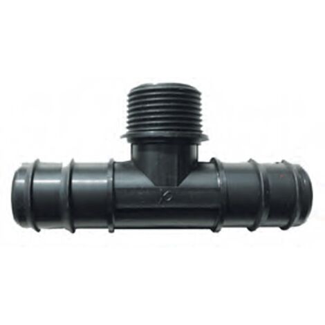 pz 50 portagomma a filettato maschio a t per irrigazione da diametro mm 32x1"x32