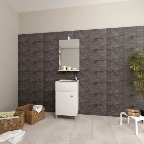 1PZ MOBILE LAVATOIO ANTA SINGOLA cm 45 x 50 x h.83 - bianco lucido (1/2)