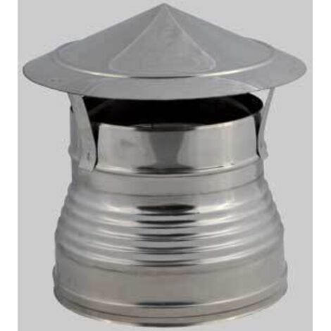 CAPPELLO CINESE FEMMINA INOX DOPPIA PARETE Ø200/250 mm