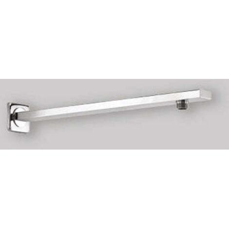 "BRACCIO DOCCIA SQUADRATO CON ROSONE IN OTTONE 40 cm - 1/2""""x1/2" (1/5)