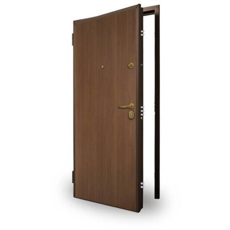 C PORTA BLINDATA C/CONTROT CL.3 NOCE M 80X210 SX