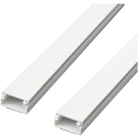 CANALINA PASSACAVI ADESIVA mm 20 x 10 - 2 pz da 1 mt. - 60775 ELECTRALINE