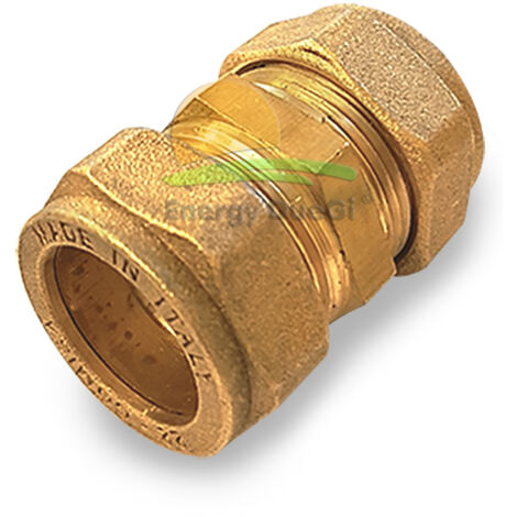 Raccordo dritto a compressione Rame/Rame  22x22