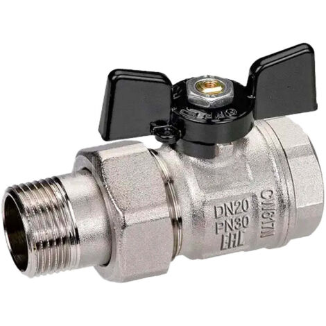 "VALVOLA A SFERA PASSAGGIO TOTALE FEMMINA CON BOCCHETTONE E LEVA BUGATTI 1/2"""" DN15 - PN50" (1/2)
