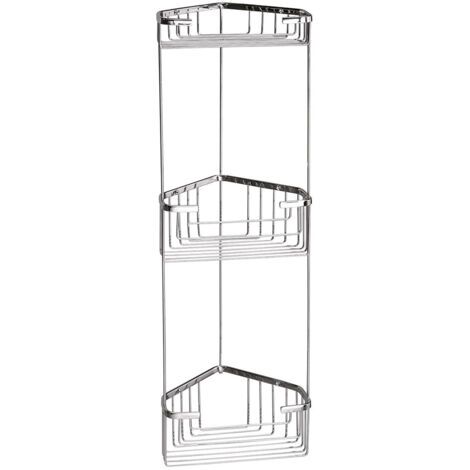 Sapho Gedy Smart - Mensola ad angolo a griglia, 20x59x15 cm, cromo 2484