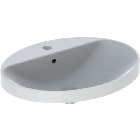 Geberit VariForm - Lavabo ad incasso 60x48 cm, con troppopieno, foro per miscelatore, bianco 500.724.01.2