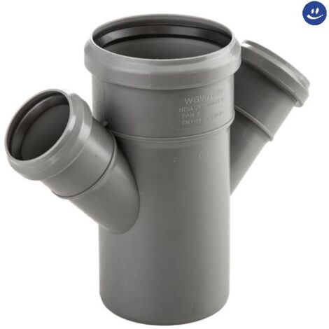 Braga ridotta doppia 45° ad innesto in pp con guarnizione serie ed tech ø110/40/40 WAVIN