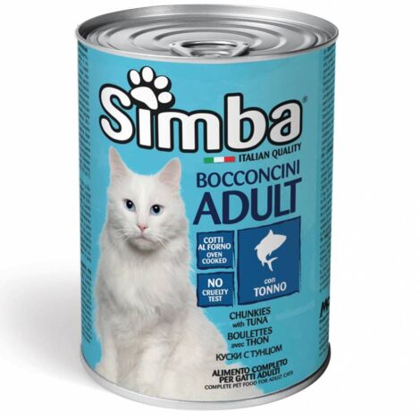 24 x CIBO GATTO MONGE SIMBA 415 G BOCCONCINI TONNO