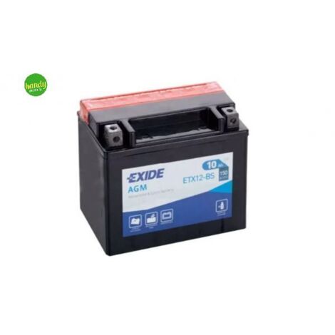 Batteria AGM per moto EXIDE AGM12-10 10AH/150A(EN) 12V/E1 (15 cm x 9 cm x 13 cm)