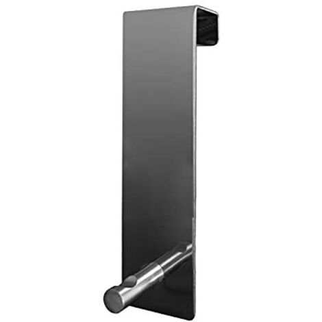 Gedy Appendiabiti da porta o mobiletto singolo cromato, Battente 40CM, Misure e peso prodotto: 11X3X4,6 CM & 0,034 KG, Appendi accappatoio bagno in acciaio inox, Design R&S, 2 anni di garanzia
