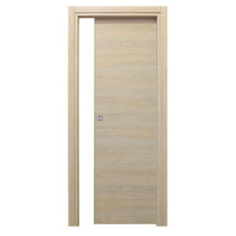 Porta scorrevole modello microtec colore rovere sbiancato 210x70 cm - Capaldo
