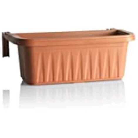 Balconetta Rettangolare 'Rondine' Cm 50X20Xh.18,5 - Lt.11 Terracotta