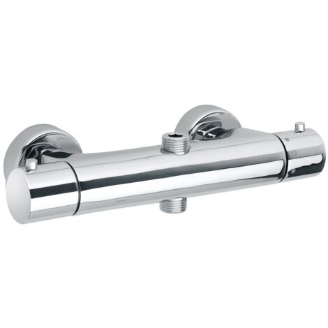 MONOCOMANDO DOCCIA ESTERNO TERMOSTATO CON DEVIATORE 2 VIE DISCO - Cromo (1/5)