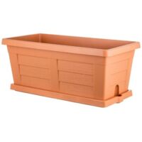 FIORIERA RETTANGOLARE cm 100 x 44 x 40 - cotto chiaro (senza sottovaso) cm 100 x 44 x 40 - cotto chiaro (senza sottovaso)