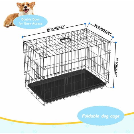 76cm cage pour chien pliable Dog Box transport pour chien Box transport  pour chien avec poignée