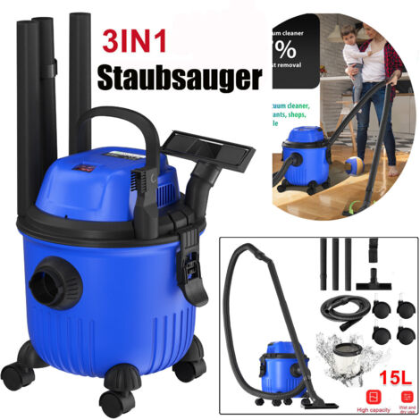 Dayplus – Aspirateur à main 2000W – Capacité 15L – Aspiration 18000Pa – Cordon 2m – Accessoires pour nettoyage intérieur et extérieur