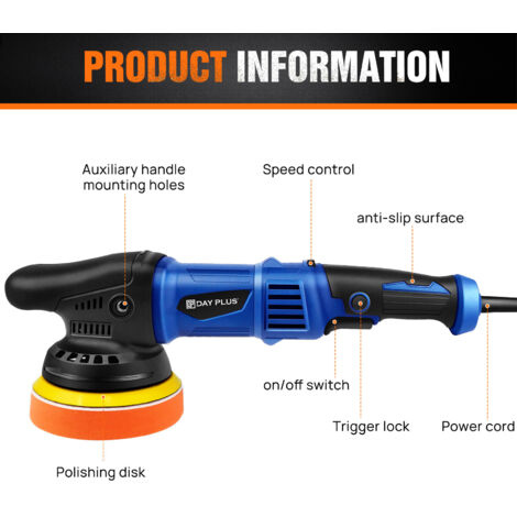 Polisseuse Sans Fil Weytoll Orbitale 6 Vitesses 2500-5500RPM - Kit Complet Avec Batteries