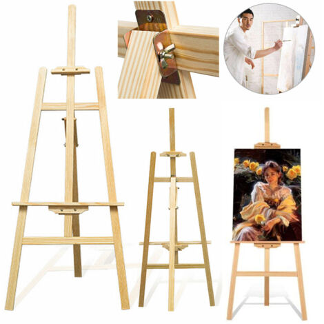 1,5 m/59 pouces Studio chevalet bois A-cadre pliable pin bois artiste art (1/4)