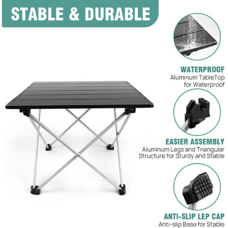 Table De Camping Pliable Avec Sac De Transport – Pratique Pour Barbecue Et Picnics