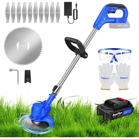 Coupe-bordures sans fil Débroussailleuse électrique Débroussailleuse à moteur Trimmer avec accessoires Batterie rechargeable