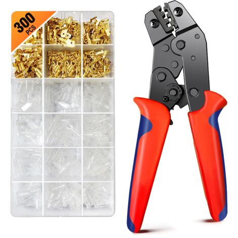 Pince à sertir cosses isolées 0,5-1,5mm² rouge 1,5-2,5mm² bleu 4-6mm² jaune à 15,90