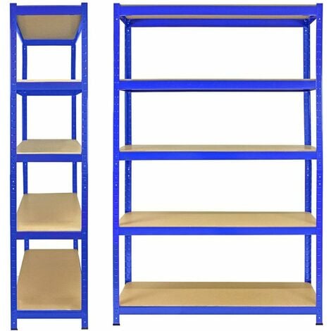 200cm Étagère rangement robuste étagère sous-sol en métal 5