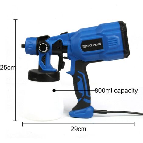 Pistolet pulvérisateur Système de pulvérisation de peinture Pistolet à peinture électrique Pistolet à peinture murale 550W Pulvérisateur à peinture avec 3 formes de pulvérisation, pour peinture, lasur