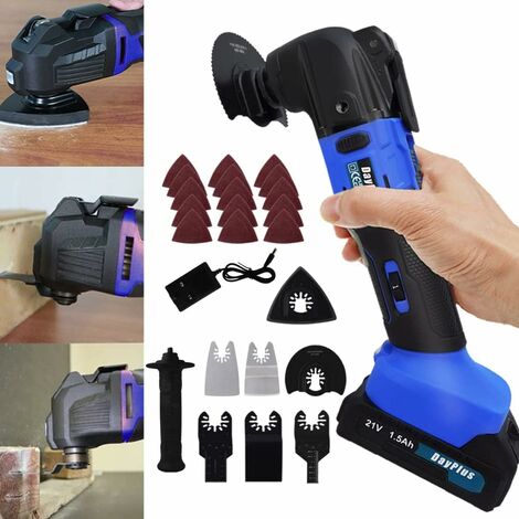 Valuemax-Scie Oscillante Sans Balais de 20V, Kit d'Outils Multiples à 6 Vitesses, Outils de Polissage avec Scie Électrique à Changement Rapide  1420