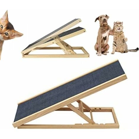 Rampe de chien réglable, rampe pour animaux domestiques en bois