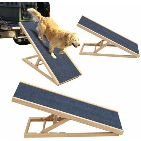 Rampe Pliable En Bois Pour Chien Avec Escalier Antidérapant, Portable Et Stable, Pour Chiens Et Chats De Petite Et Moyenne Taille, Idéale Pour Les Voitures, Canapés Et Lits Hauts