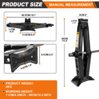 Cric à ciseaux avec cliquet 2,0 t | ® Autolift Ratschet 2 t | 2 t