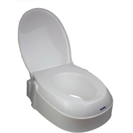 WENKO Rehausseur WC adulte avec accoudoirs Secura, Rehausseur toilette pour  adulte 10 cm, Montage rapide et