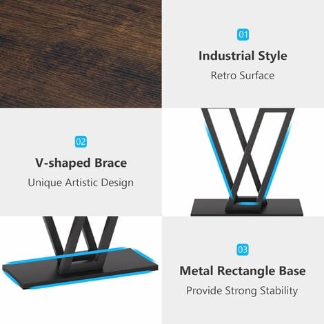 Tribesigns Console Table, Industrial Hallway Table for Entryway, 110CM Entryway Tables Narrow Sofa Table for Living Room, Stable Metal Frame & Easy Assemble (Rustic Brown)