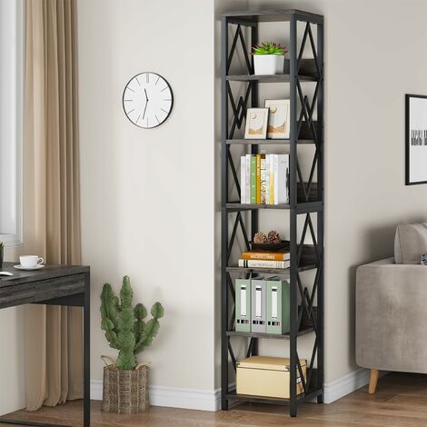 5-Tier / 6-Tier Corner Shelf, Small Corner Bookshelf Storage Rack