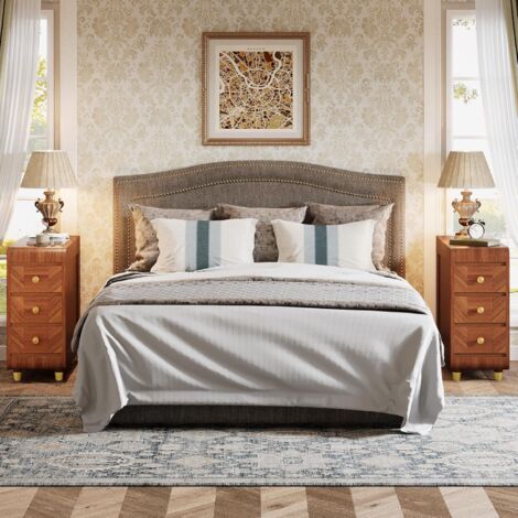 Tribesigns Wood End Table, Nightstand with 3 Drawers Sofa Side Table ...