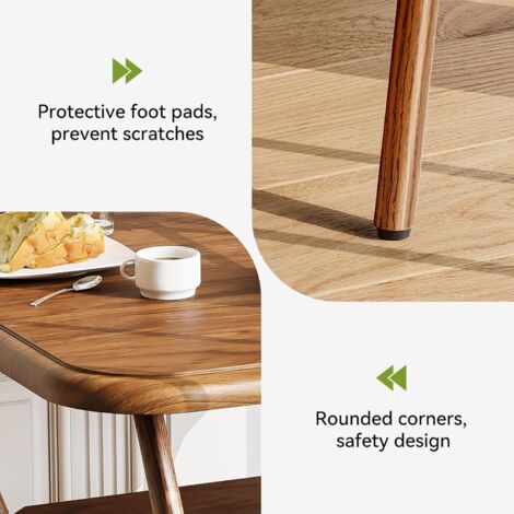 Tribesigns 31.5-Inch Square Dining Table for 2-4 People, Round Corners ...