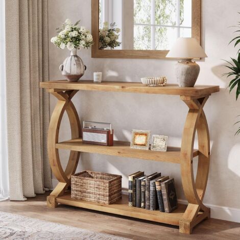 Tribesigns 41.34‑Inch Solid Wood Console Table for Entryway & Living ...