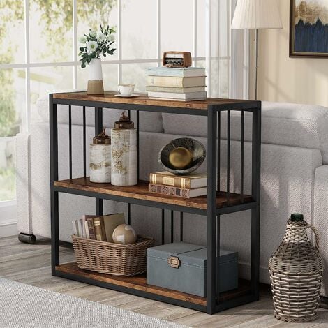 Tribesigns Console Table Hallway Sofa With Shelves Industrial Narrow Entryway For Living Room Bedroom Tribesigns Console Table Hallway Sofa, Skinny Console Table For Hallway
