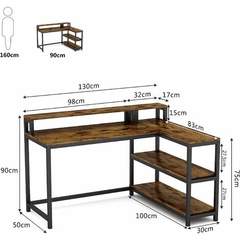 Tribesigns l deals shaped desk