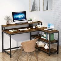 Tribesigns Computer Desk, L-Shaped Writing Workstation, Home Office ...