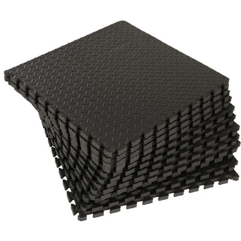Schutzmatten Set 12 Puzzlematten je 60x60x1cm, Bodenschutzmatten  Unterlegmatten Turnmatte Rutschfest Wasserdichte Ineinandergreifende