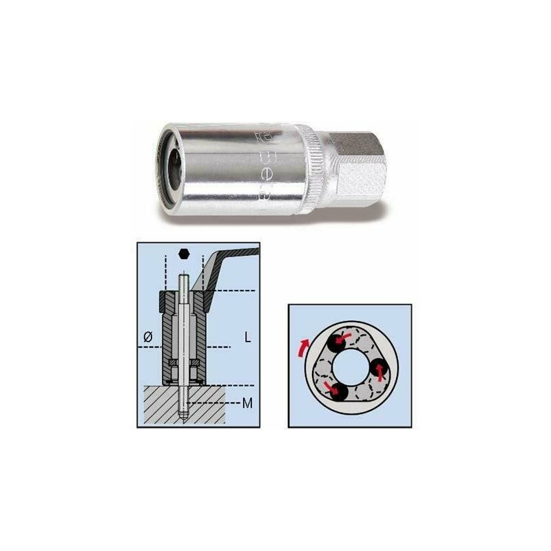 Hazet 844/5 Serie Di Estrattori Prigionieri, Argento, Attacco