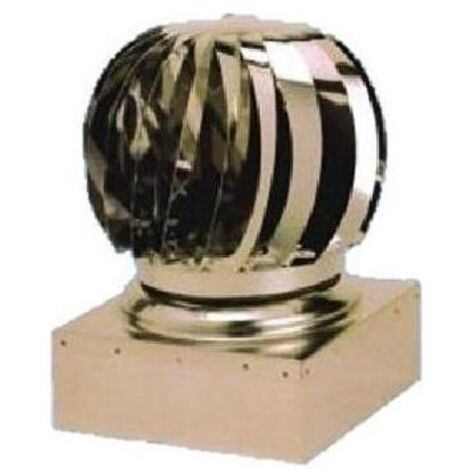 Fumaiolo comignolo girevole quadrato e rettangolare in acciaio inox con base bassa - Base quadrata 27x27 cm